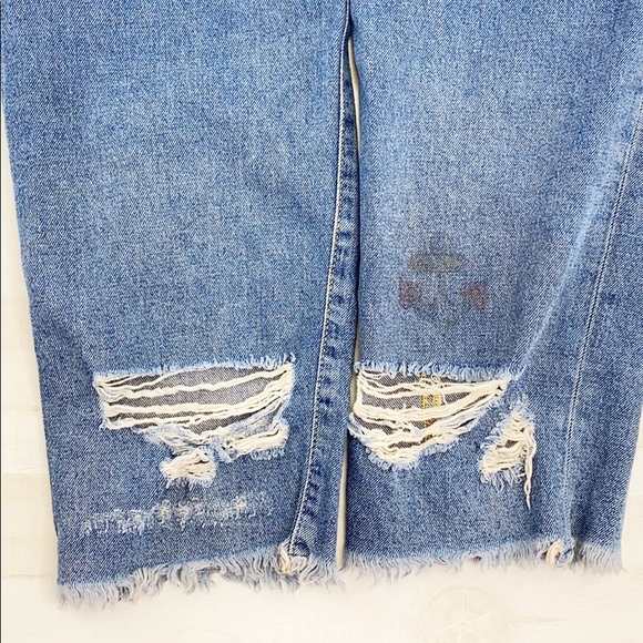 FREE PEOPLE Tattooed Print Ripped Boyfriend Jean - Picture 7 of 16